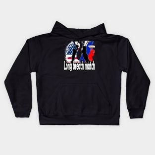 Long breath match : Politics and sport Kids Hoodie